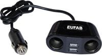Produktbild: Eufab 16549 Zigarettenanz&uuml;nder-Verteiler Anzahl Zigarettenkupplungen 2 x Schnittstellen: USB 2 x Belastbarkeit Strom max. 10 A