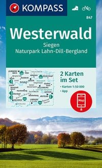 KOMPASS Wanderkarten-Set 847 Westerwald, Siegen, Naturpark Lahn-Dill-Bergland (2 Karten) 1:50.000 Kompass-Karten GmbH