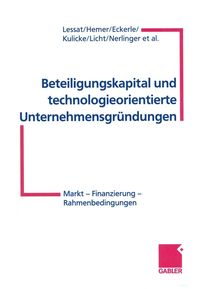 Produktbild: Beteiligungskapital und technologieorientierte Unternehmensgr&uuml;ndungen