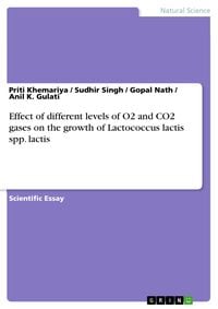 Produktbild: Effect of different levels of O2 and CO2 gases on the growth of Lactococcus lactis spp. lactis