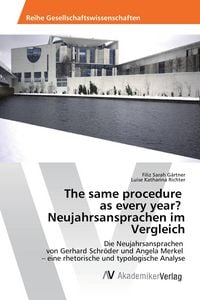 Produktbild: The same procedure as every year? Neujahrsansprachen im Vergleich