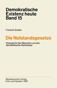 Produktbild: Die Notstandsgesetze