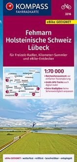 Produktbild: KOMPASS Fahrradkarte 3316 Fehmarn, Holsteinische Schweiz, L&uuml;beck 1:70.000