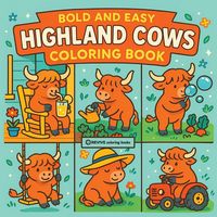 Produktbild: Bold & Easy Highland Cows Coloring Book