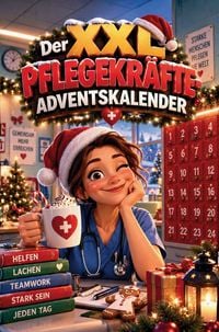 Produktbild: Der XXL Pflegekr&auml;fte-Adventskalender - 24 pflegestarke &Uuml;berraschungen mit Ausmalbildern, R&auml;tseln, Mitmachseiten, kuriosen Fakten, unn&uuml;tzem Wissen