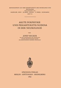 Produktbild: Akute Porphyrie und Periarteriitis Nodosa in der Neurologie