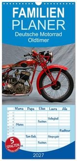 Produktbild: Familienplaner 2027 - Deutsche Motorrad Oldtimer mit 5 Spalten (Wandkalender, 21 x 45 cm) CALVENDO