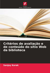 Produktbild: Crit&eacute;rios de avalia&ccedil;&atilde;o e de conte&uacute;do do s&iacute;tio Web da biblioteca