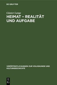 Produktbild: Heimat &ndash; Realit&auml;t und Aufgabe