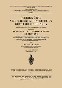 Produktbild: Studien &Uuml;ber Vererbung und Entstehung Geistiger St&ouml;rungen