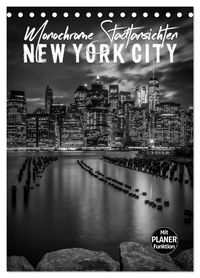 Produktbild: NEW YORK CITY Monochrome Stadtansichten (Tischkalender 2026 DIN A5 hoch), CALVENDO Monatskalender