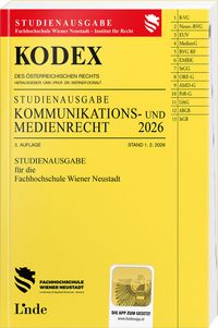 Produktbild: KODEX Studienausgabe Kommunikations- und Medienrecht 2026