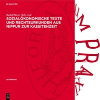 Produktbild: Sozial&ouml;konomische Texte und Rechtsurkunden aus Nippur zur Kassitenzeit