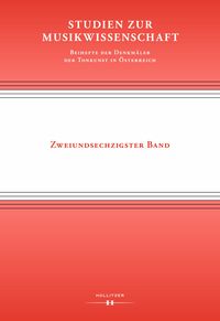 Produktbild: Studien zur Musikwissenschaft &ndash; Beihefte der Denkm&auml;ler der Tonkunst in &Ouml;sterreich. Band 62