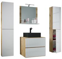Produktbild: 5-tlg Waschtisch Badm&ouml;bel 60cm Lendas XL Schublade
