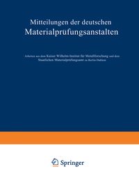 Produktbild: Mitteilungen der deutschen Materialpr&uuml;fungsanstalten