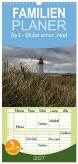 Produktbild: Familienplaner 2027 - Sylt - Bilder einer Insel mit 5 Spalten (Wandkalender, 21 x 45 cm) CALVENDO
