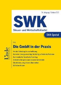 Bild vom Artikel SWK-Spezial Die GmbH in der Praxis vom Autor Christian Fritz