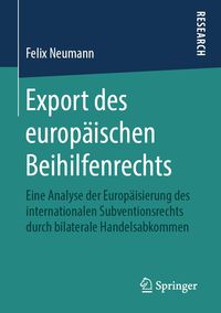 Produktbild: Export des europ&auml;ischen Beihilfenrechts
