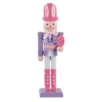 Produktbild: Idena Deko Osterhase Nussknacker Holz lila 18cm