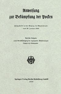 Produktbild: Anweisung zur Bek&auml;mpfung der Pocken