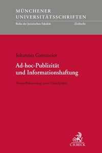 Produktbild: Ad-hoc-Publizit&auml;t und Informationshaftung