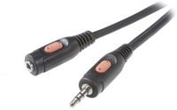 Produktbild: SpeaKa Professional SP-7869784 Klinke Audio Verl&auml;ngerungskabel [1x Klinkenstecker 3.5 mm - 1x Klinkenbuchse 3.5 mm] 5.00 m Schwarz