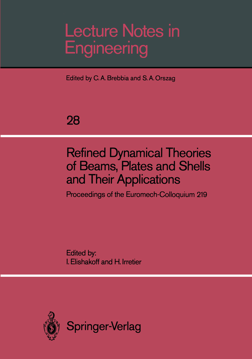 Produktbild: Refined Dynamical Theories of Beams, Plates and Shells and Their Applications