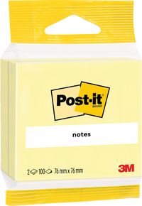 Produktbild: Post-it&reg; Haftnotizen gelb Blister, 76 x 76 mm 2 St&uuml;ck