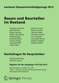 Produktbild: Aachener Bausachverst&auml;ndigentage 2013