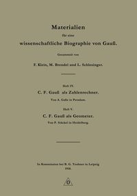 Produktbild: Materialien f&uuml;r eine wissenschaftliche Biographie von Gau&szlig;