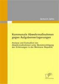 Produktbild: Kommunale Abwehrma&szlig;nahmen gegen Aufgabenverlagerungen