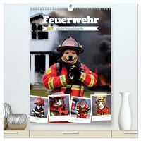 Produktbild: Feuerwehr - Tierischer Feuerwehrkalender (hochwertiger Premium Wandkalender 2027 DIN A2 hoch), Kunstdruck in Hochglanz