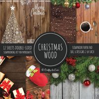 Produktbild: Christmas Wood Scrapbook Paper Pad 8x8 Scrapbooking Kit for Papercrafts, Cardmaking, Printmaking, DIY Crafts, Holiday Themed, Designs, Borders, Backgrounds, Patterns