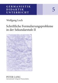 Produktbild: Schriftliche Formulierungsprobleme in der Sekundarstufe II