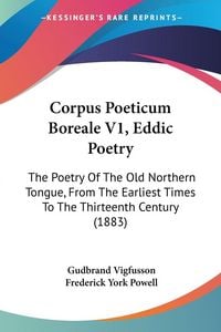 Produktbild: Corpus Poeticum Boreale V1, Eddic Poetry