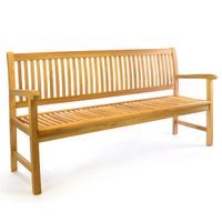 Produktbild: 4er Sitzbank Gartenbank Landhausstil Teak Holz