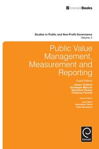 Produktbild: Public Value Management, Measurement and Reporting