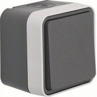 Produktbild: Berker Wechselschalter Aufputz W.1 Grau, Lichtgrau 30763505 1St.