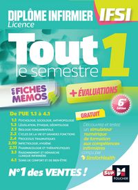 Produktbild: Tout le semestre 1 en fiches m&eacute;mos - DEI IFSI - 6e &eacute;dition - R&eacute;vision et entra&icirc;nement