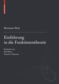 Produktbild: Einf&uuml;hrung in die Funktionentheorie