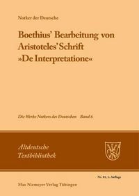 Produktbild: Boethius' Bearbeitung von Aristoteles' Schrift 'De Interpretatione'