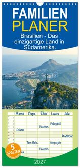 Produktbild: Familienplaner 2027 - Brasilien - Das einzigartige Land in S&uuml;damerika. mit 5 Spalten (Wandkalender, 21 x 45 cm) CALVENDO