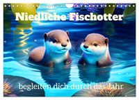 Produktbild: Niedliche Fischotter begleiten dich durch das Jahr (Wandkalender 2026 DIN A4 quer), CALVENDO Monatskalender