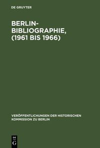 Produktbild: Berlin-Bibliographie, (1961 bis 1966)