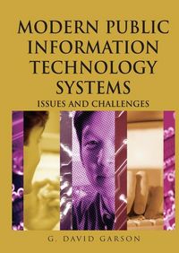 Produktbild: Modern Public Information Technology Systems: Issues and Challenges
