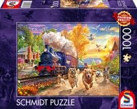 Produktbild: Schmidt 58070 - Hunderennen mit Dampflok, Puzzle, 1000 Teile