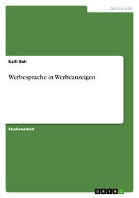 Produktbild: Werbesprache in Werbeanzeigen