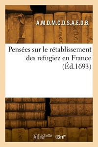 Produktbild: Pensees sur le retablissement des