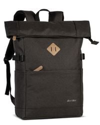 Produktbild: BESTWAY&reg; Rucksack Campus Sytle, Rolltop, schwarz/schwarz, variabel von 19 bis 25 Litern